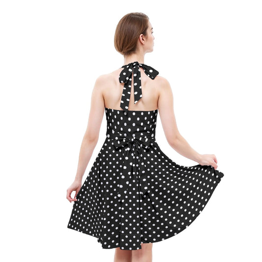 All-Over Print Women’s Halter Skater Dress