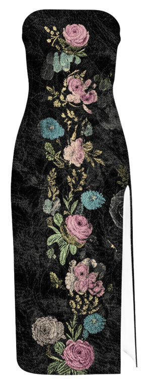 Strapless Midi Dress