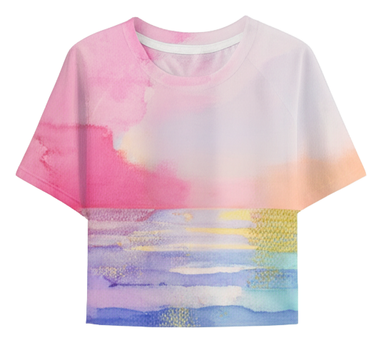 Cropped Crew Neck T-shirt