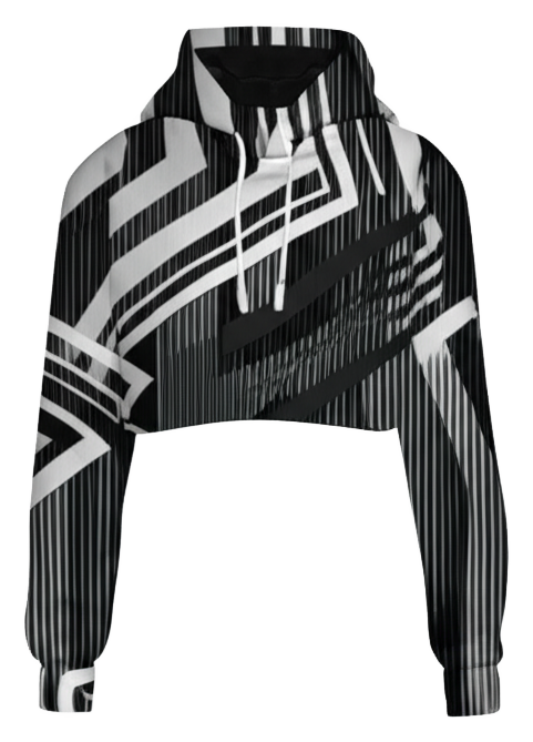 Boxy scuba cropped hoodie