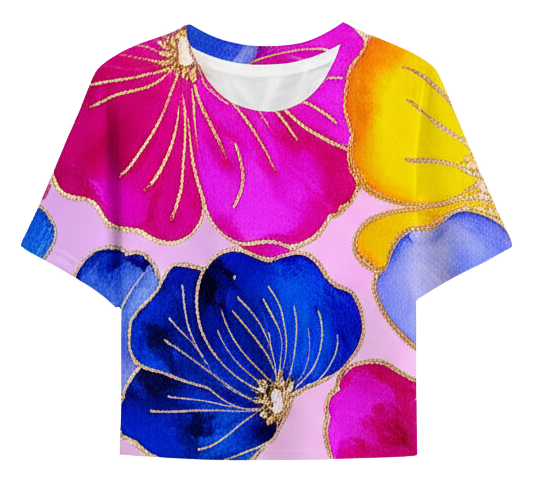 Cropped Crew Neck T-shirt