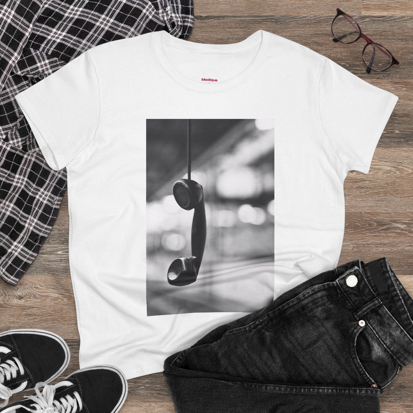 T-Shirt — Vintage Hanging Handset Photo Tee