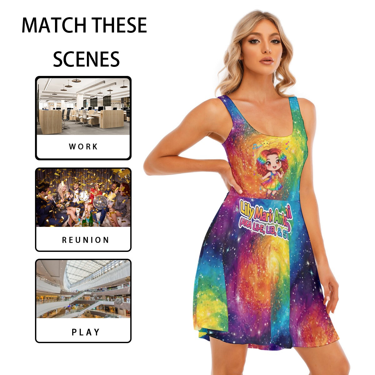 All-Over Print Women's Tank Vest Dress
