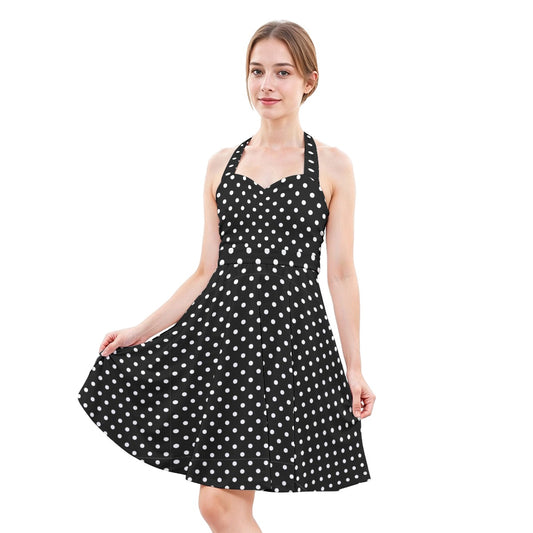 All-Over Print Women’s Halter Skater Dress