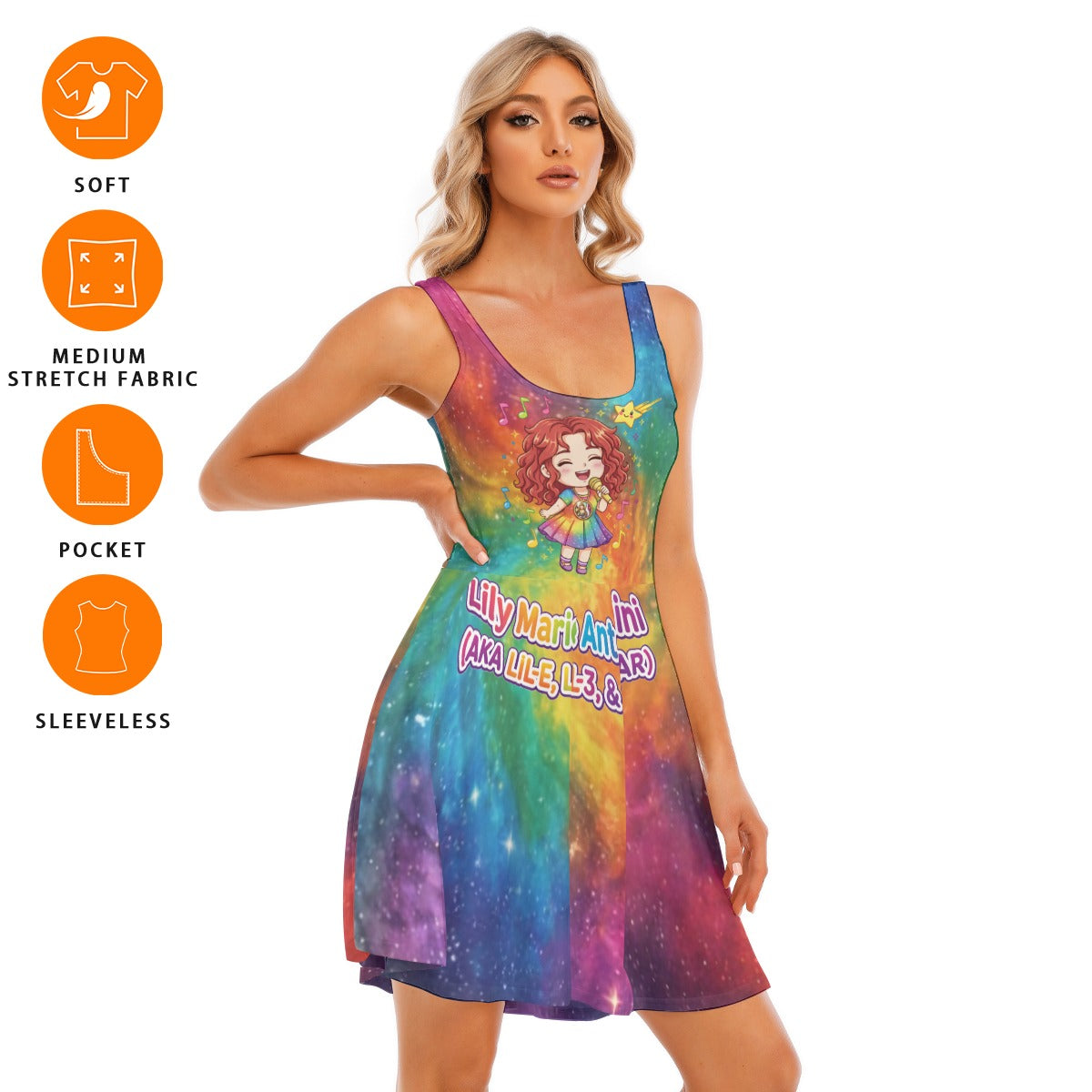 All-Over Print Women's Tank Vest Dress