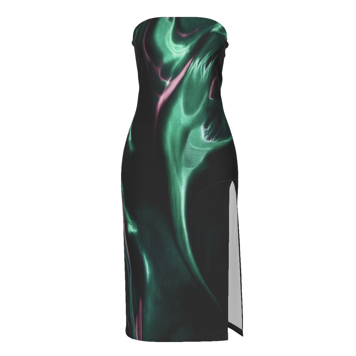All-Over Print Women's Side Split Tube Top Dress