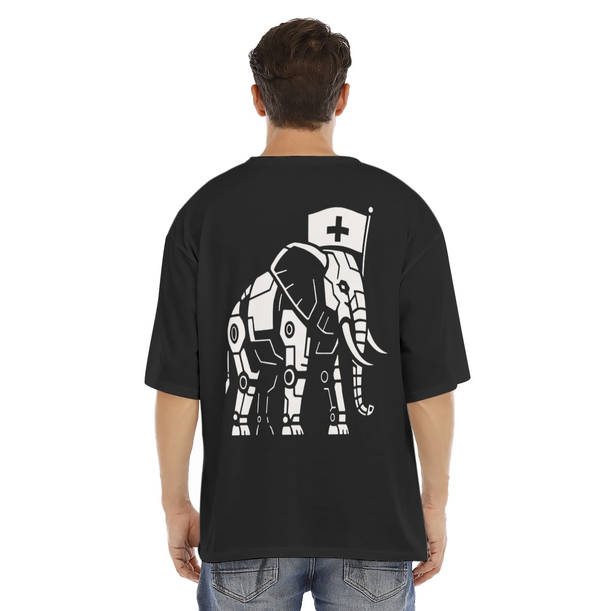 All-Over Print Men's Drop Shoulder T-shirt With Short Sleeve