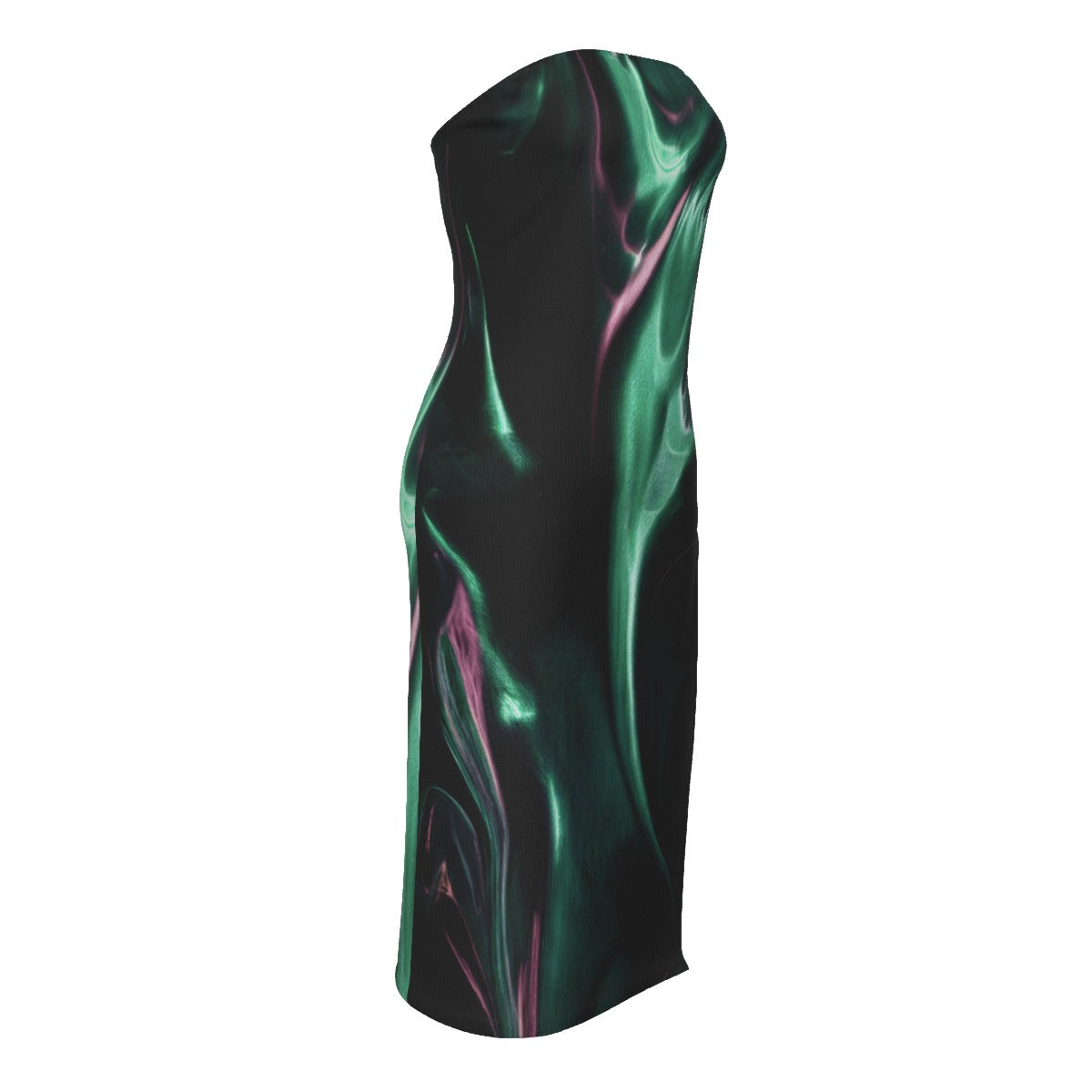 All-Over Print Women's Side Split Tube Top Dress