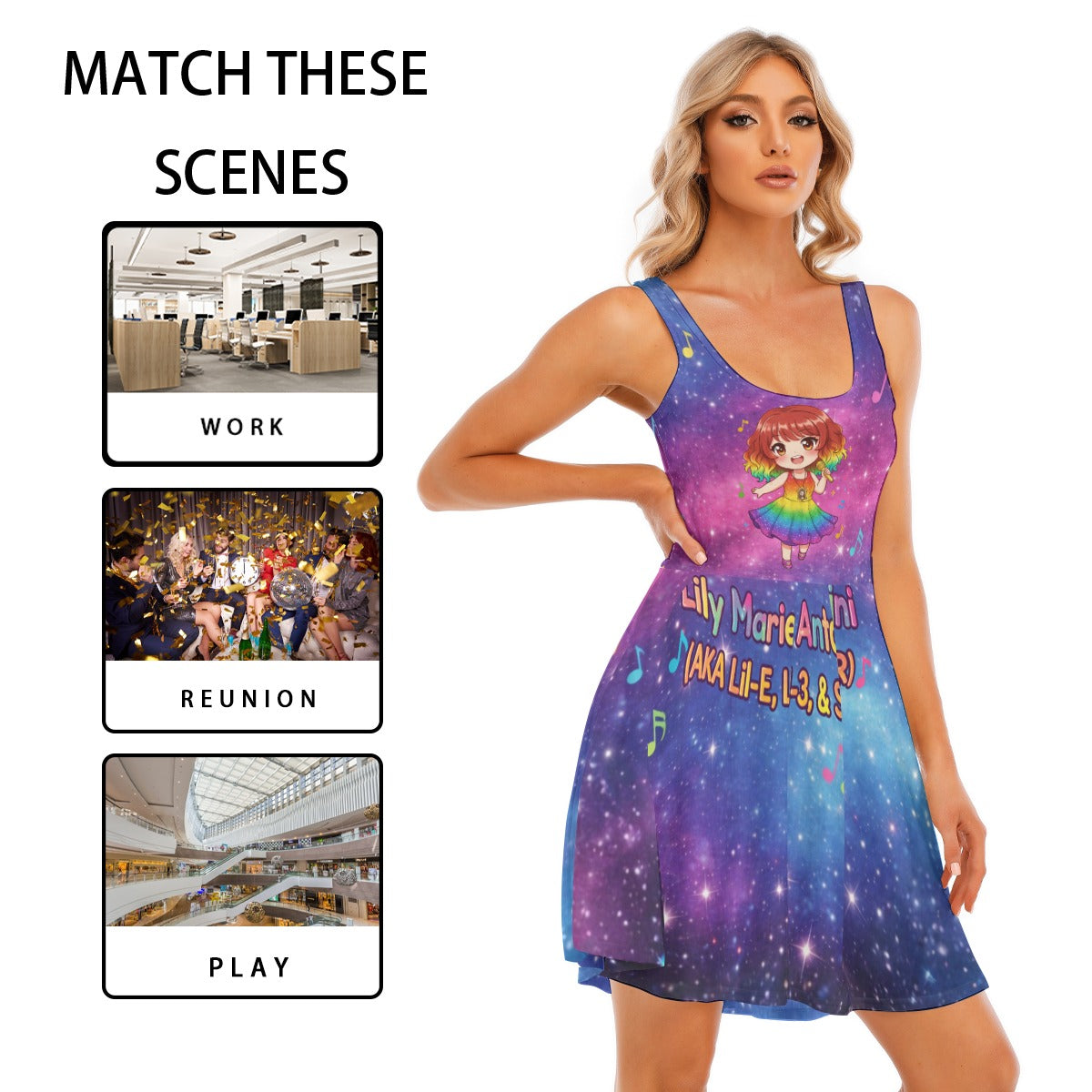 All-Over Print Women's Tank Vest Dress