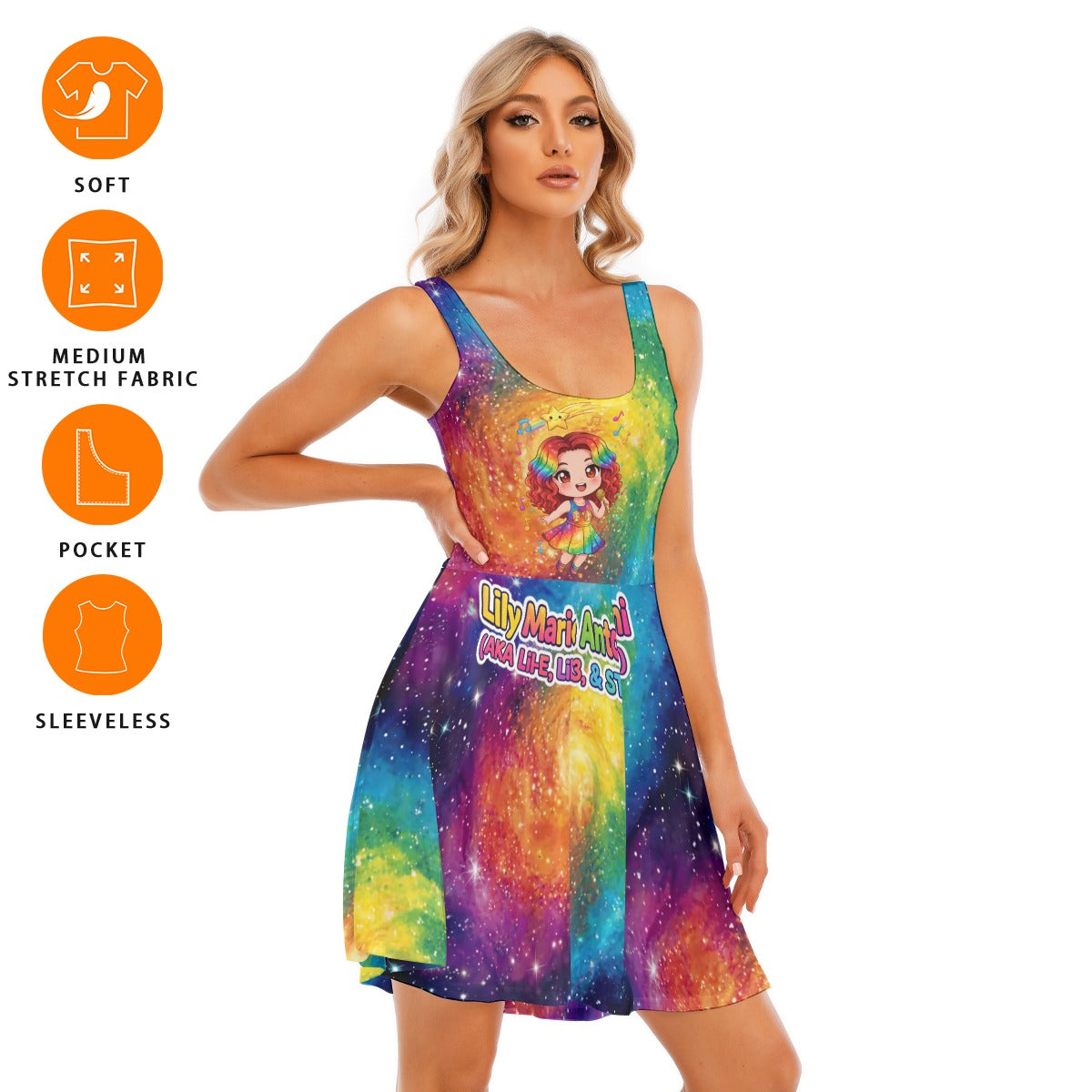All-Over Print Women's Tank Vest Dress