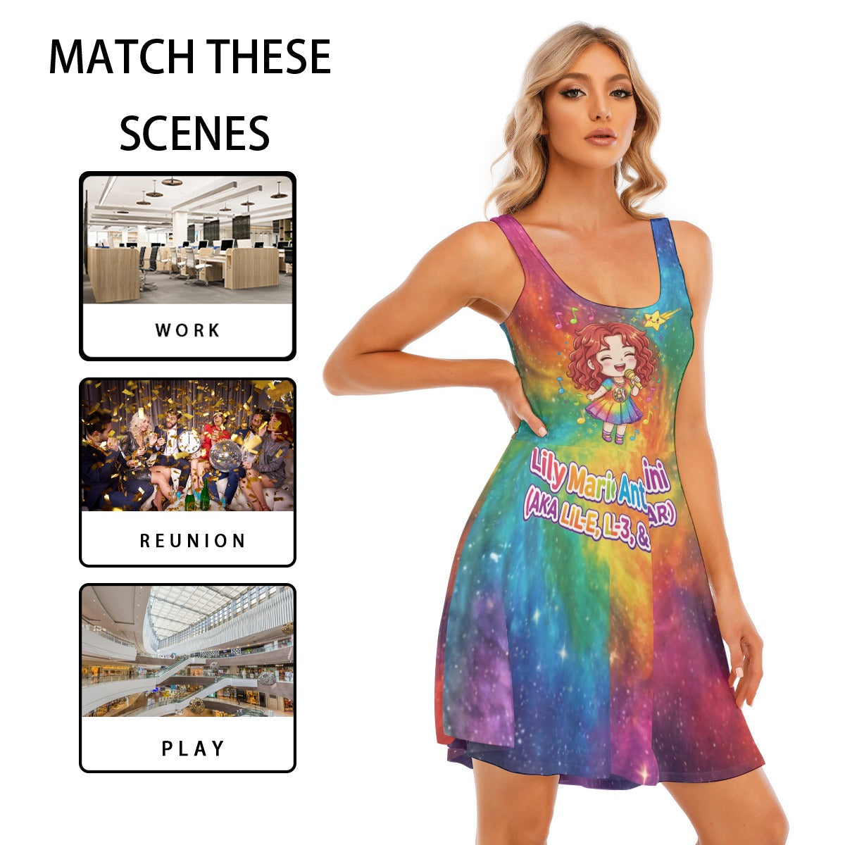 All-Over Print Women's Tank Vest Dress
