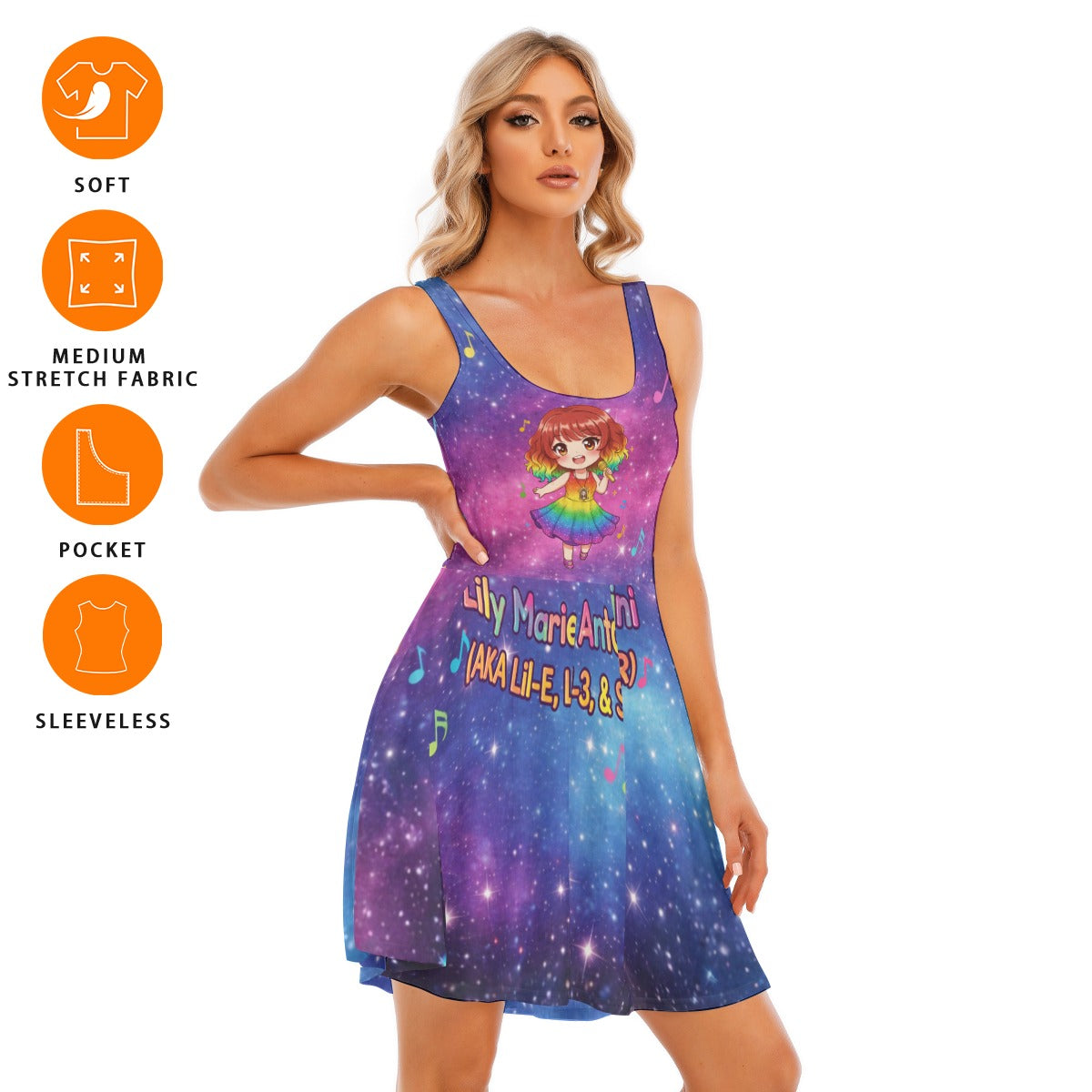 All-Over Print Women's Tank Vest Dress