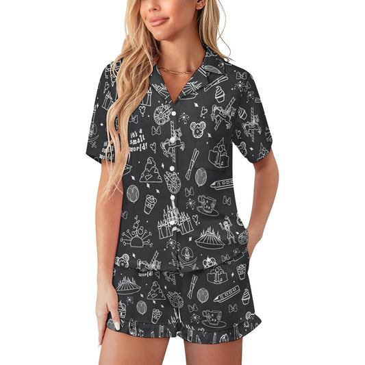 ultra-soft short sleeve collared PJ set