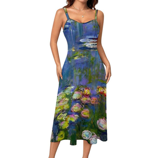 Sweetheart Neck Midi Dress