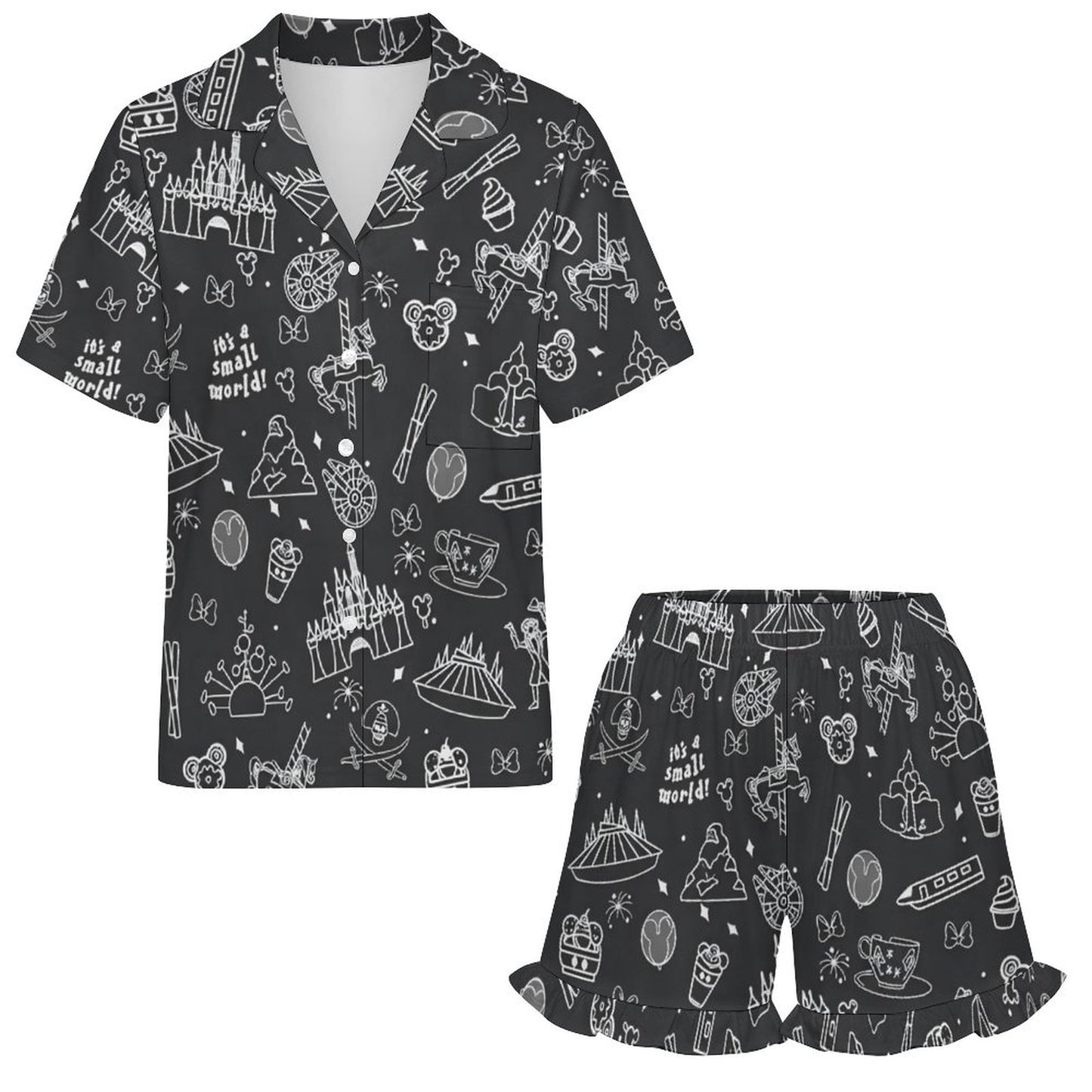 ultra-soft short sleeve collared PJ set
