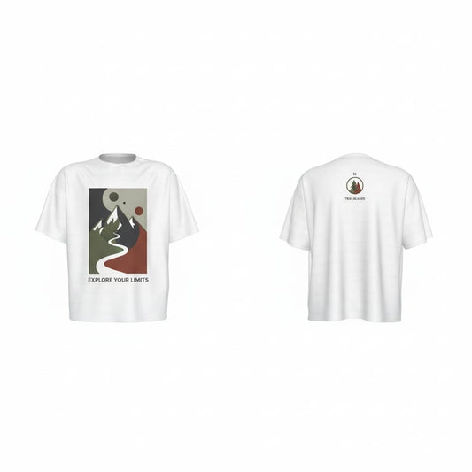 Drop shoulder T-shirt (waffle knit)