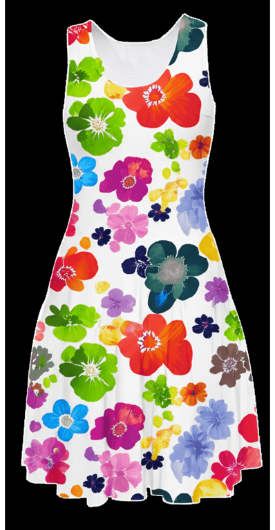 Scoop neck drop waist mini dress