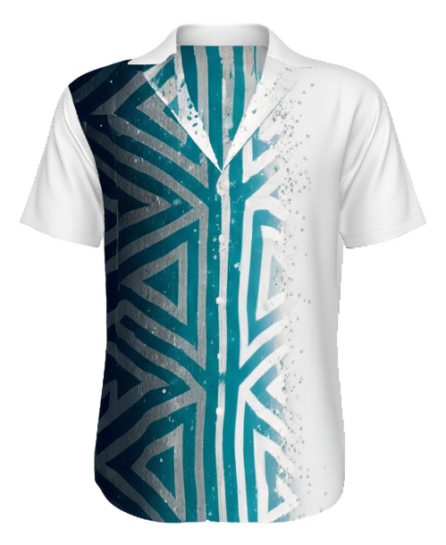 V-neck button down shirt