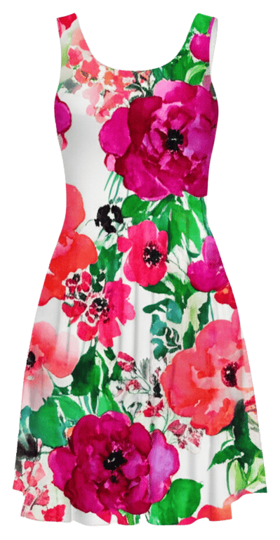 Scoop-neck skater dress