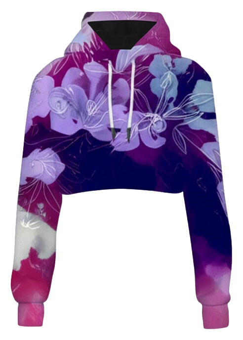 Boxy scuba cropped hoodie