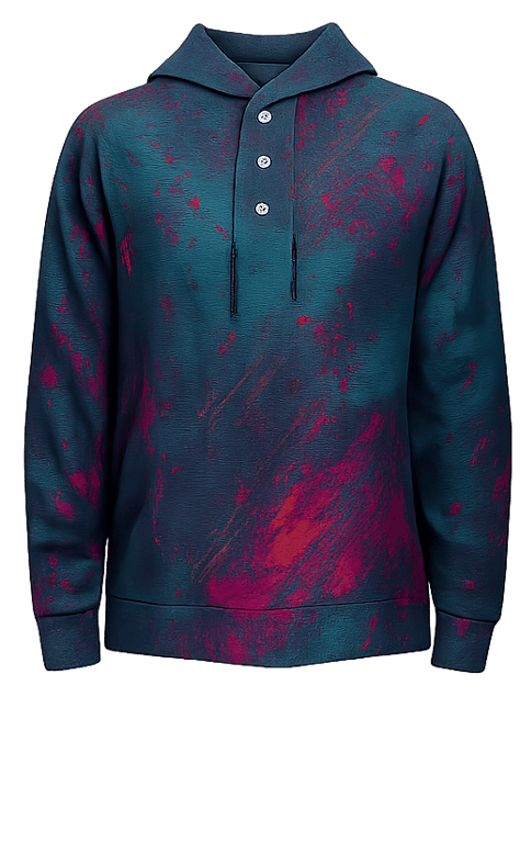 Hoodie with buttons