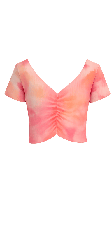 V-neck Crop Top