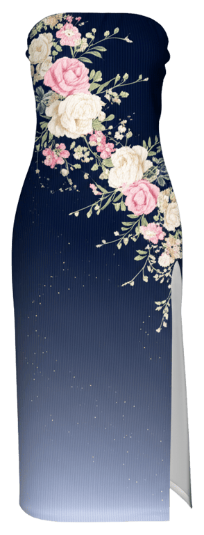 Strapless Midi Dress