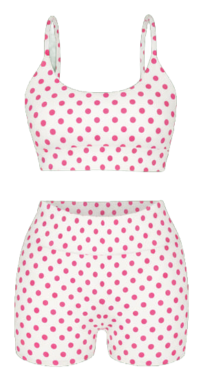 Workout set with criss cross back