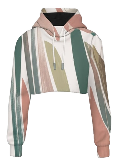 Boxy scuba cropped hoodie