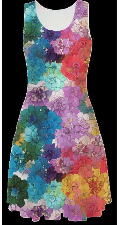 Scoop neck drop waist mini dress