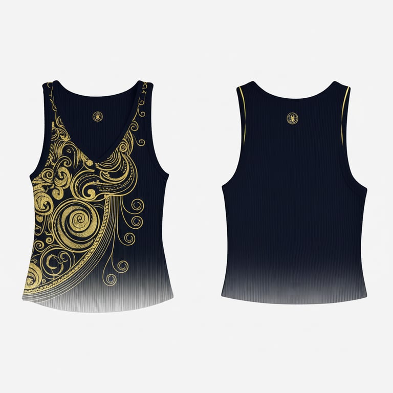 Ribbed V-neck Tank Top