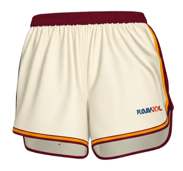 replicate yellow with dark green lining - Drawstring athletic shorts