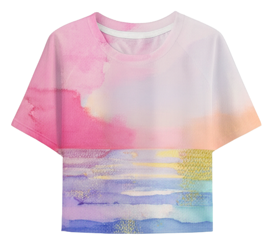 Cropped Crew Neck T-shirt