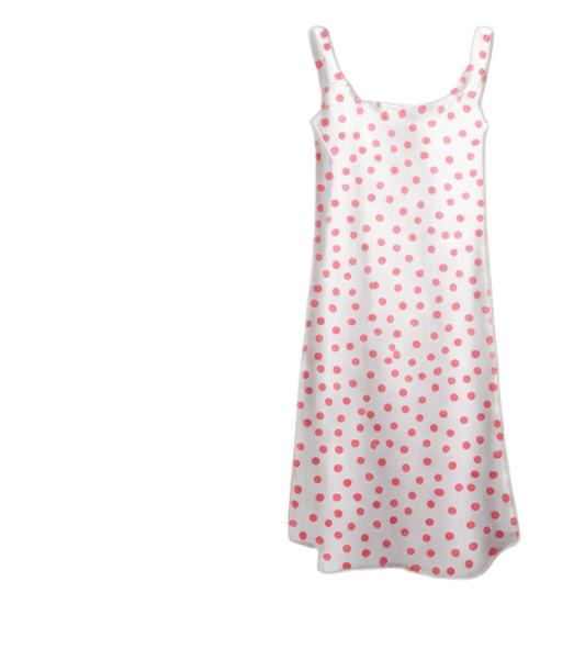 make the red more muted and the hearts smaller - Elastic neck dress