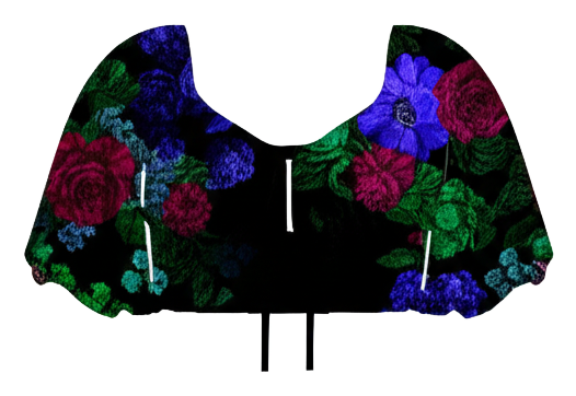 Puff Sleeve Tie-front Crop Top