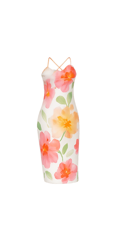 Fitted Jersey Midi Dress